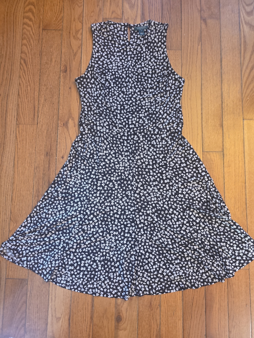 Lauren Ralph Lauren Black and White Floral Mini Dress